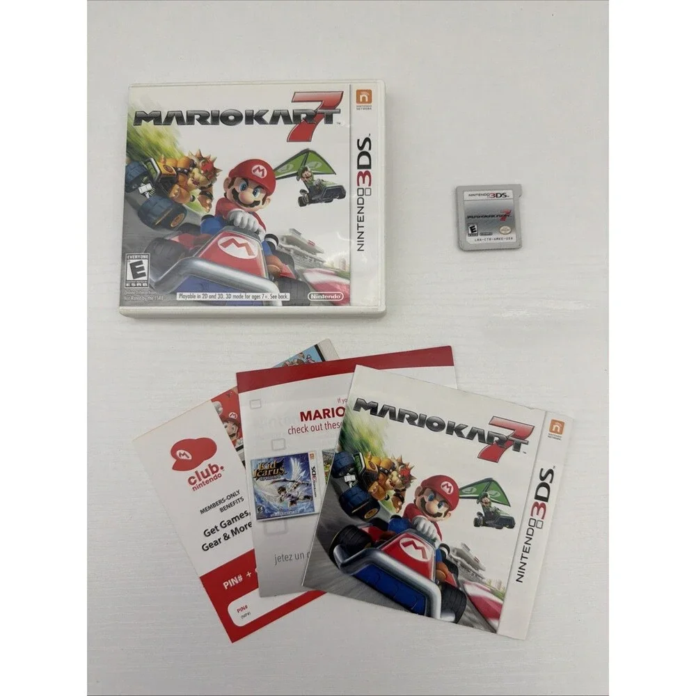 Mario Kart 7 Nintendo 3DS Complete CIB Manual Inserts Tested - Damaged Case